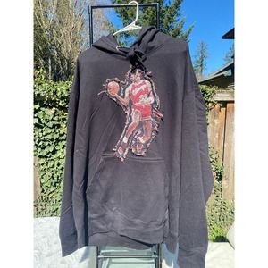 NWOT Michael Jordan-Finger Roll Hand Stitched Hoodie‎ Size Large Men’s New